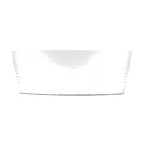 Bílé umyvadlo na desku Triomini Slim 40x40 cm z tenké keramiky s jemně zvlněnými okraji