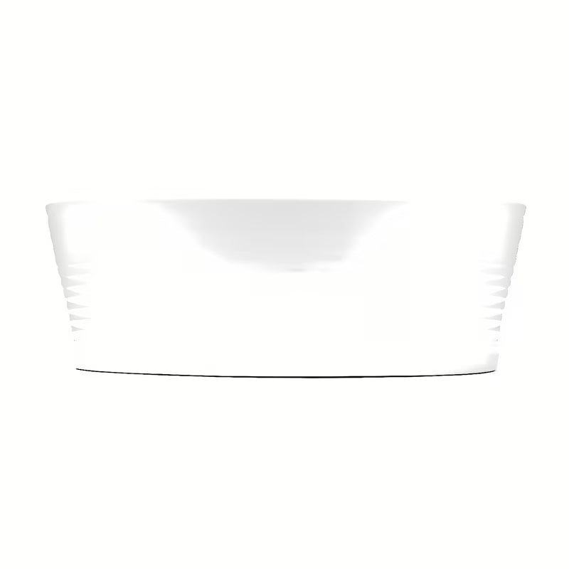 Bílé umyvadlo na desku Triomini Slim 40x40 cm z tenké keramiky s jemně zvlněnými okraji