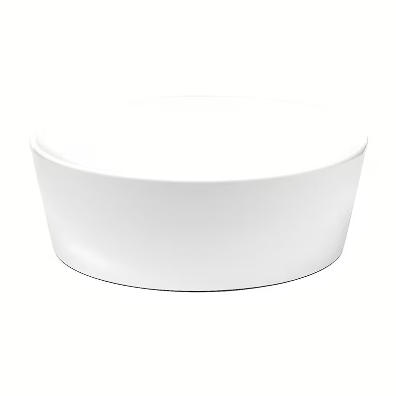 Bílé umyvadlo na desku Triomini Slim 40x40 cm z tenké keramiky s jemně zvlněnými okraji