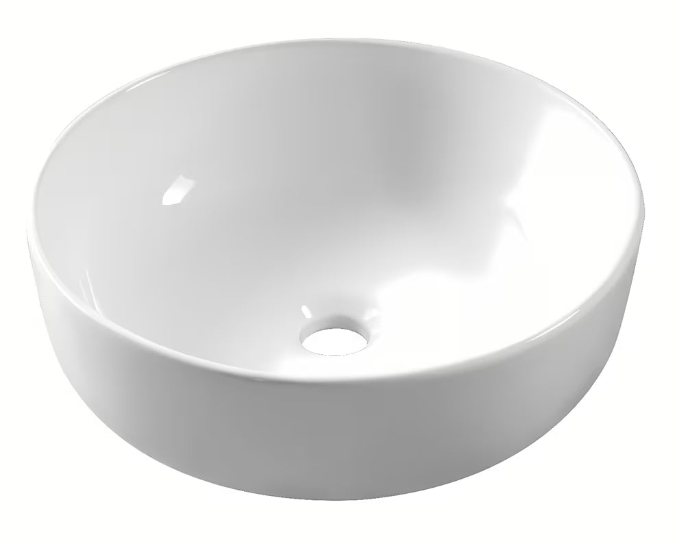 Bijeli umivaonik na ploču SIKO Triomini Slim od tanke keramike 38,5x38,5 cm bez preljeva