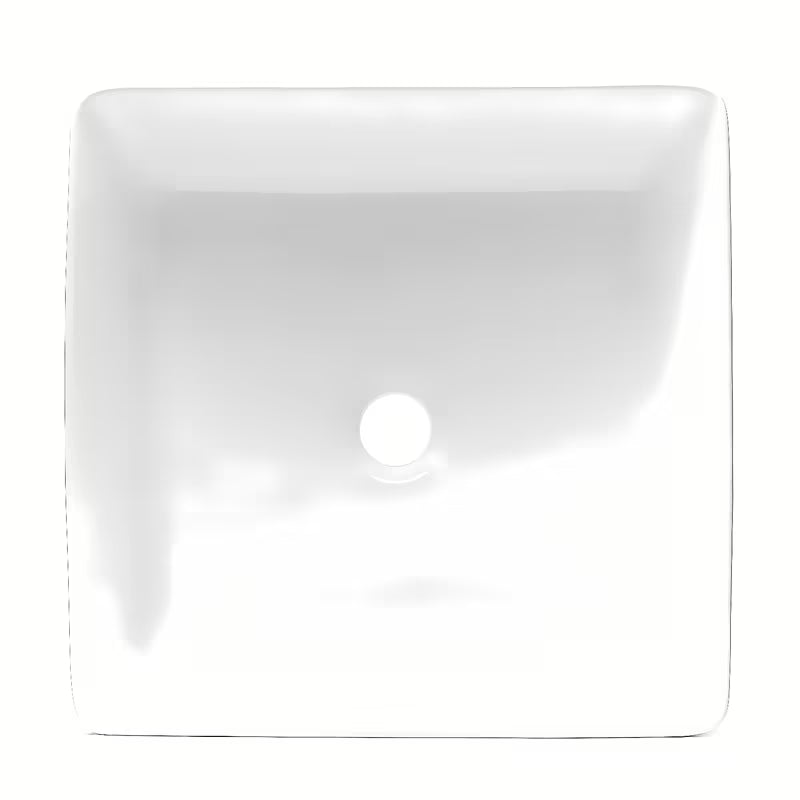 Bijeli umivaonik na ploču Triomini Slim od tanke keramike, izvedba bez preljeva.