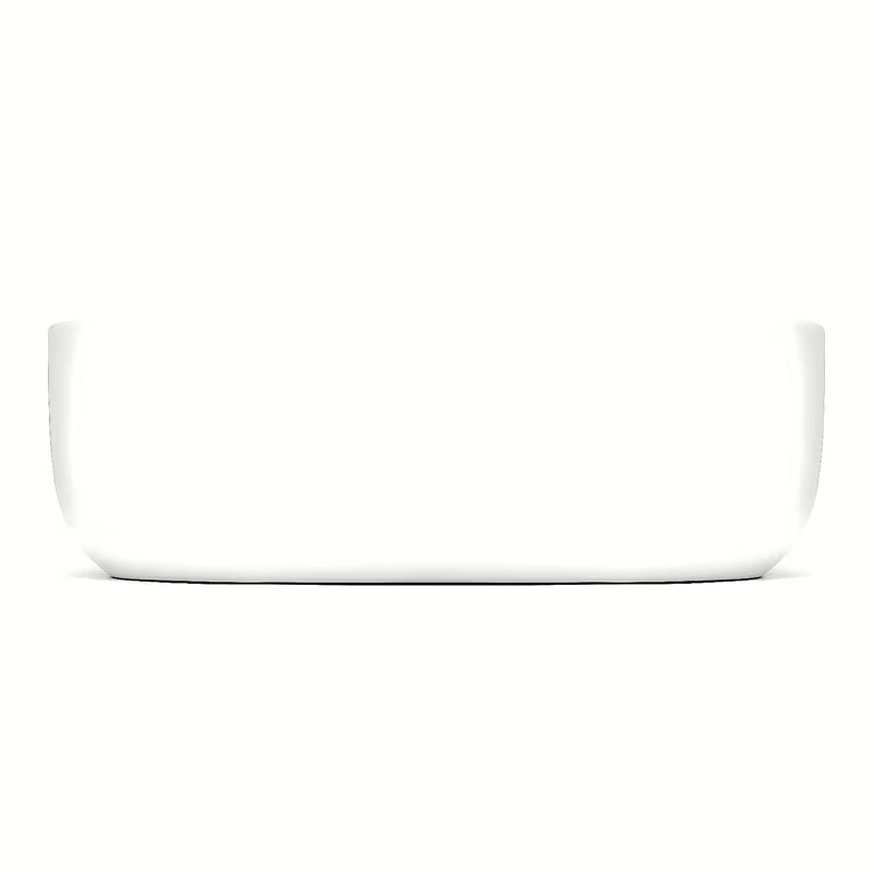 Bijeli umivaonik na ploču Triomini Slim od tanke keramike, izvedba bez preljeva.