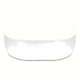 Bijeli umivaonik na ploču Triomini Slim od tanke keramike, izvedba bez preljeva.