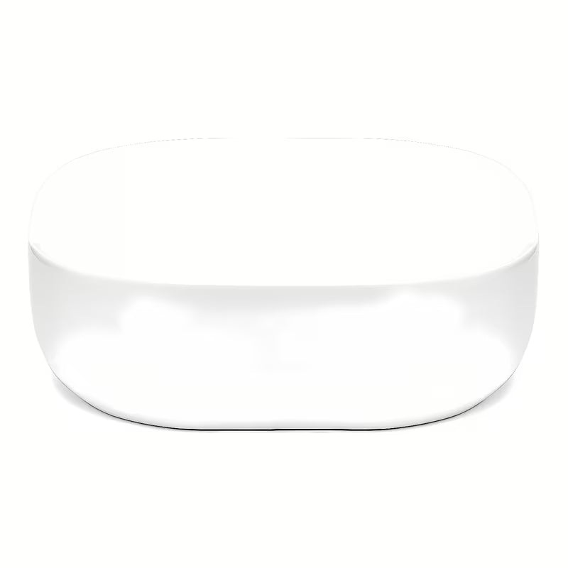 Bijeli umivaonik na ploču Triomini Slim od tanke keramike, izvedba bez preljeva.