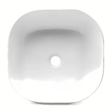 Bijeli umivaonik na ploču Triomini Slim od tanke keramike, izvedba bez preljeva.