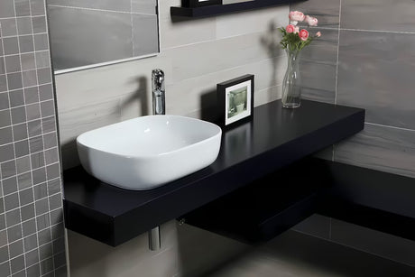 Bijeli umivaonik na ploču Triomini Slim 50x40 cm od tanke keramike