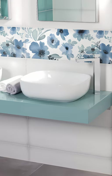 Bijeli umivaonik na ploču Triomini Slim 50x40 cm od tanke keramike