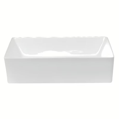 Bijeli četvrtasti umivaonik na ploču Triomini Slim od tanke keramike, 55 x 39 cm