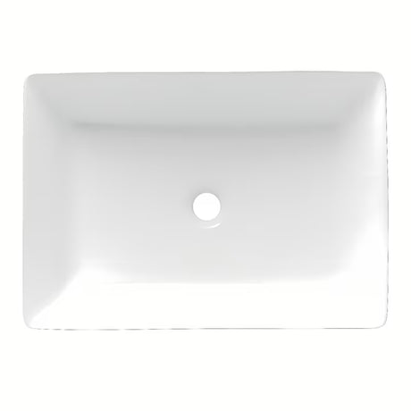 Bijeli četvrtasti umivaonik na ploču Triomini Slim od tanke keramike, 55 x 39 cm