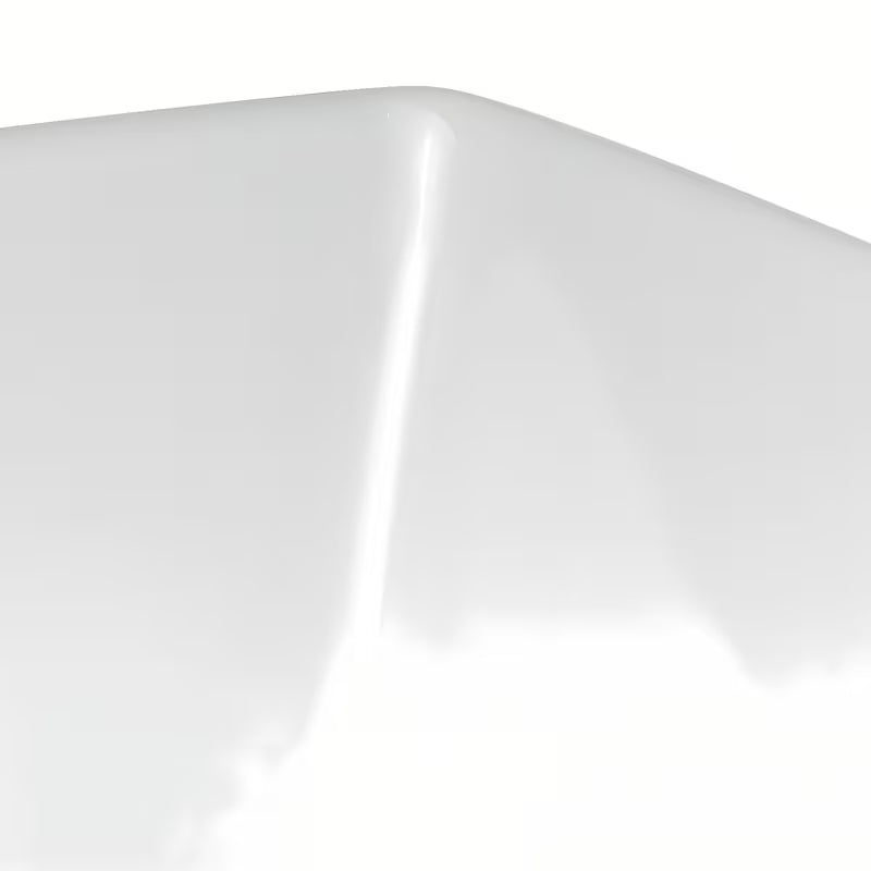 Bijeli četvrtasti umivaonik na ploču Triomini Slim od tanke keramike, 55 x 39 cm