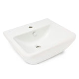 Viseći umivaonik Vitra Integra 50x43 cm s otvorom pro za slavinu u sredini u bijeloj boji.