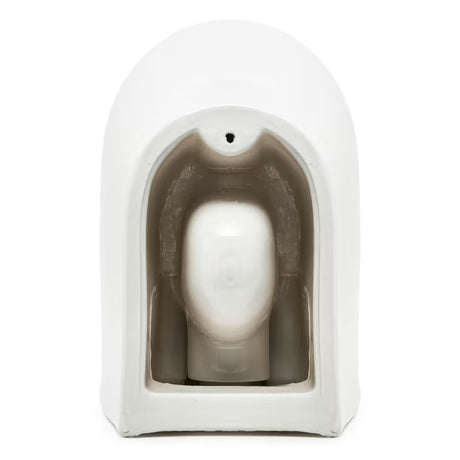 Bijeli viseća WC školjka vitra Integra bez sustava za ispiranje s tehnologijom Rim-Ex i sjedalom soft Close.