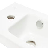 Bijeli keramički mali umivaonik Vitra Integra 37x22 cm s otvorom za pro slavinu lijevo u sjajnoj izvedbi