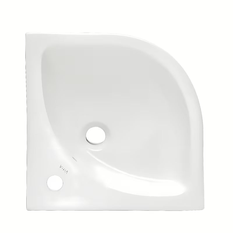 Bijeli kutne mali umivaonik vitra Integra 56x40 cm s preljevom i otvorom pro za slavinu u sredini