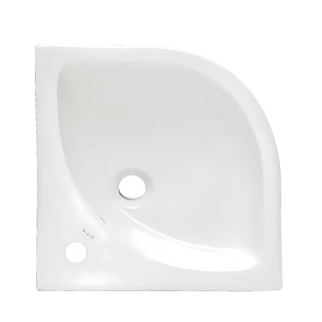 Bijeli kutne mali umivaonik vitra Integra 56x40 cm s preljevom i otvorom pro za slavinu u sredini