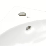 Bijeli kutne mali umivaonik vitra Integra 56x40 cm s preljevom i otvorom pro za slavinu u sredini