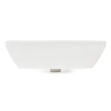 Bijeli viseće keramički umivaonik vitra Integra 55x45 cm s otvorom pro za slavinu u sredini i preljevom.