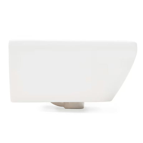 Bijeli viseći umivaonik Vitra Integra 60x36 cm od keramike s otvorom pro za slavinu u sredini i preljevom.