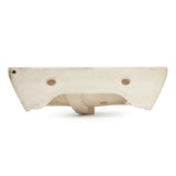 Bijeli viseći umivaonik Vitra Integra 60x36 cm od keramike s otvorom pro za slavinu u sredini i preljevom.