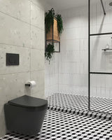 Crni viseća WC školjka vitra Integra s wc daskom soft Close i ispiranjem Rim-Ex