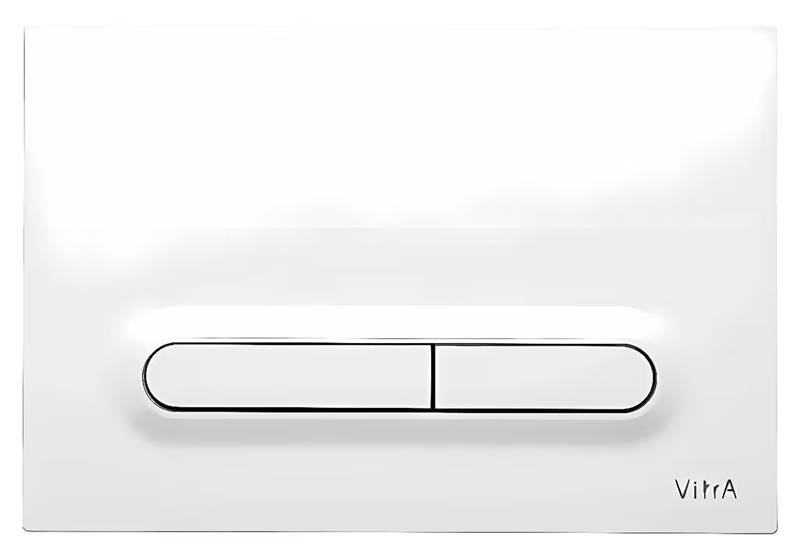 Tipka za ispiranje tipka za aktiviranje vitra Loop T u sjajnoj bijeloj izvedbi s ovalnim tipkama