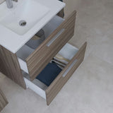 Kupaonski set Vitra Mia 59 x 39,5 cm u dekoru cordoba s ormarićem, umivaonikom, ogledalom i LED rasvjetom