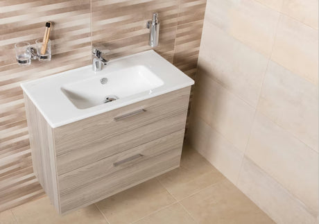 Kupaonski set Vitra Mia 79 x 39,5 cm u dekoru cordoba s ormarićem, umivaonikom, ogledalom i LED rasvjetom