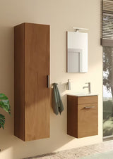 Kompaktni kupaonski set Vitra Mia 39x28 cm u dekoru zlatni hrast s ormarićem, umivaonikom i ogledalom