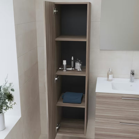 Visoka viseća kupaonski ormarić vitra Mia 35x35x145 cm u dekoru cordoba s vratima i policama.