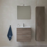 Kupaonski set Vitra Mia 59 x 39,5 cm u dekoru cordoba s ormarićem, umivaonikom, ogledalom i LED rasvjetom