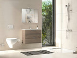 Kupaonski set Vitra Mia 79 x 39,5 cm u dekoru cordoba s ormarićem, umivaonikom, ogledalom i LED rasvjetom