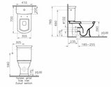 Bijeli donji dio ke kombi WC školjke Vitra Ricordi bez vodokotlića i wc daske