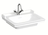 Vitra Ricordi viseće keramički umivaonik bijeli 65 x 53 cm s otvorom pro za slavinu u sredini