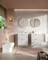 Kromirana ručkica vitra Root u sjajnoj krom izvedbi pro kupaonski namještaj.