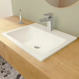 Ugradbeni umivaonik Vitra S20 55 x 45 cm od bijele keramike s preljevom i otvorom pro za slavinu u sredini