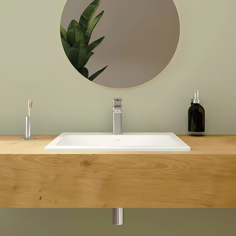 Ugradbeni umivaonik Vitra S20 55 x 45 cm od bijele keramike s preljevom i otvorom pro za slavinu u sredini