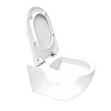 Vitra S60 viseća WC školjka u bijeloj boji bez sustava za ispiranje s wc daskom soft Close i skrivenim pričvršćenjem.