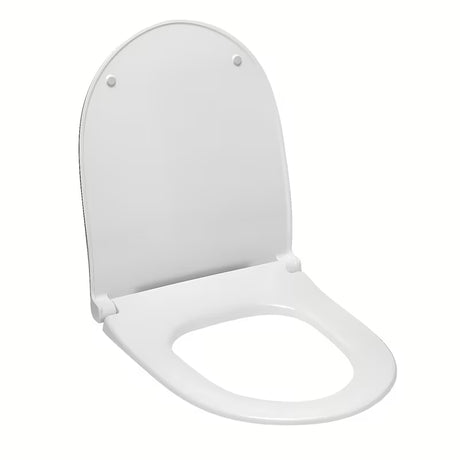 Bijeli WC daska Vitra Sento od duroplasta s slim dizajnom i tehnologijom soft Close