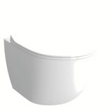Bijeli viseća WC školjka vitra Shift bez sustava za ispiranje ovalnog dizajna i sa skrivenim pričvršćenjem.