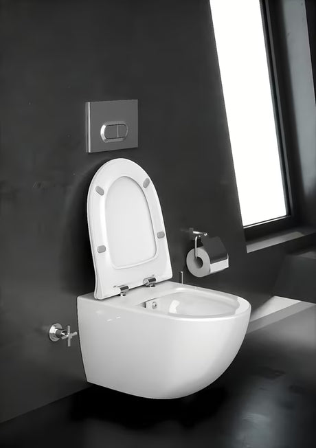 Viseća WC Školjka vitra Shift u bijeloj boji s bide mlaznicom bez sustava za ispiranje