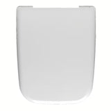 Bijela WC daska Vitra Shift od duroplasta s soft Close i metalnim šarkama sa skrivenim pričvršćenjem.