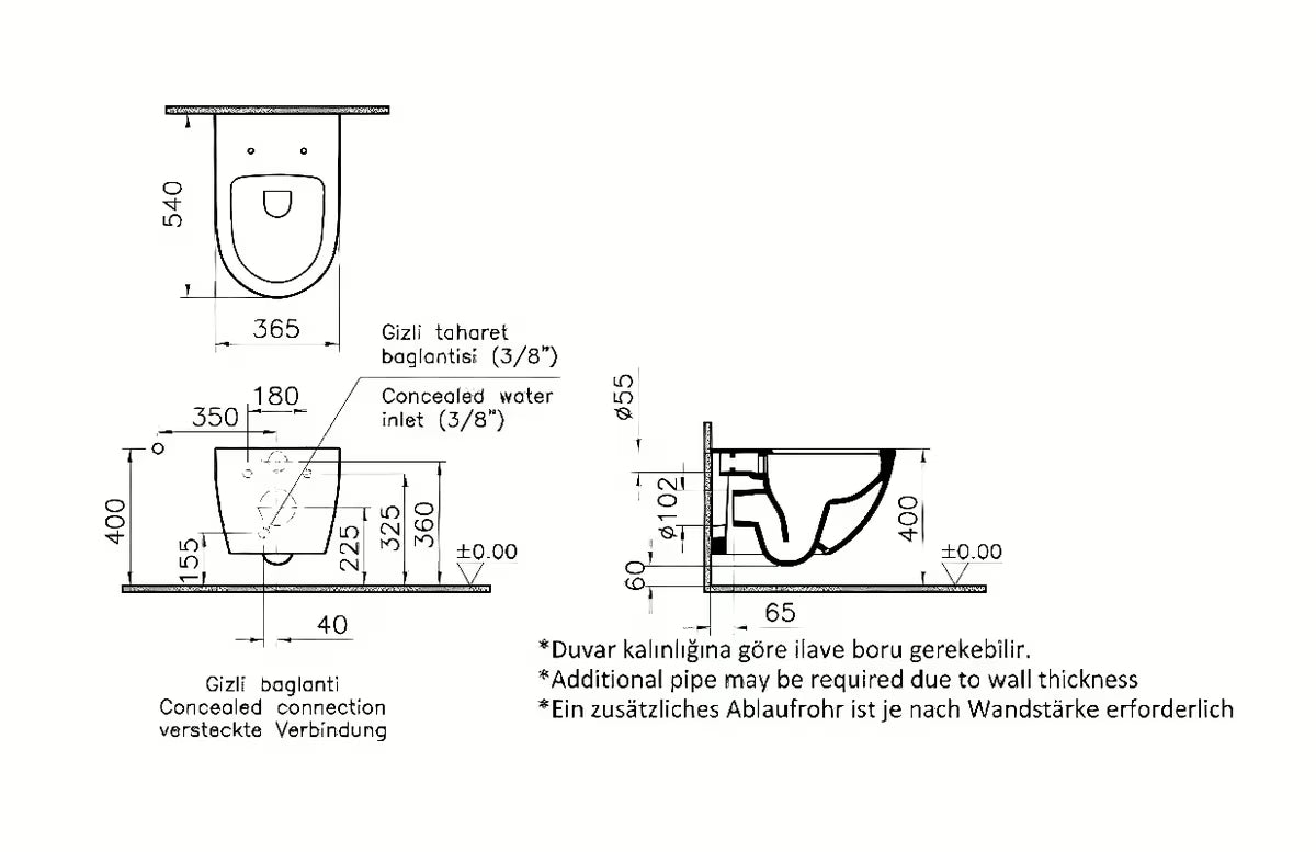 Viseća WC Školjka vitra Shift u bijeloj boji s bide mlaznicom bez sustava za ispiranje