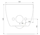 Viseća WC Školjka vitra Shift u bijeloj boji s bide mlaznicom bez sustava za ispiranje