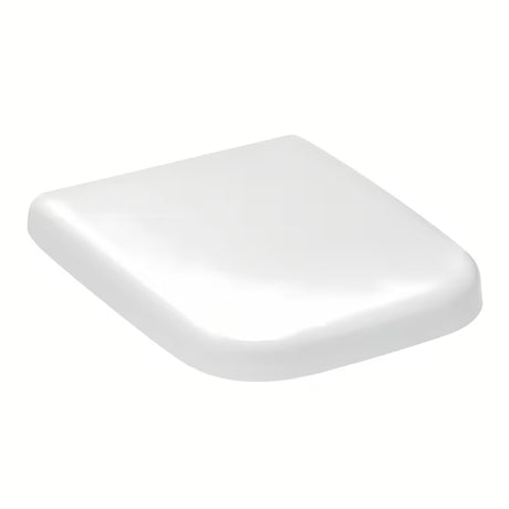 Bijela WC daska Vitra Shift od duroplasta s soft Close i metalnim šarkama sa skrivenim pričvršćenjem.