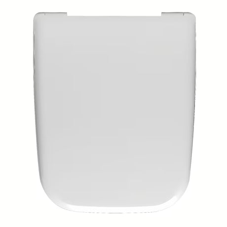 Bijela WC daska Vitra Shift od duroplasta s soft Close i metalnim šarkama sa skrivenim pričvršćenjem.