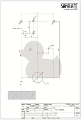 Bijeli urinal vitra sa senzorom s automatskim ispiranjem Sanela