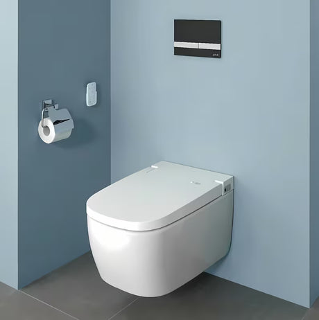 Bijeli inteligentni WC školjka s Funkcijom Bidea Vitra V Care 1.1 bez sustava za ispiranje s wc daskom