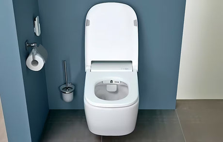 Bijeli inteligentni WC školjka s Funkcijom Bidea Vitra V Care 1.1 bez sustava za ispiranje s wc daskom