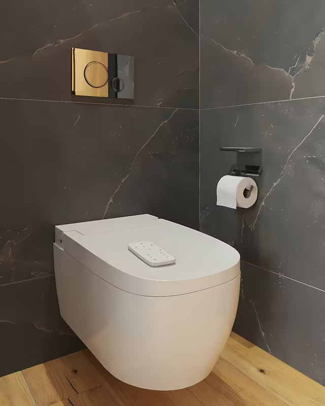 Bijeli inteligentni WC školjka s Funkcijom Bidea vitra V-Care s grijanim sjedalom i funkcijama tuširanja