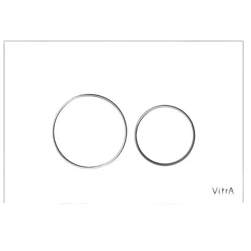 Bijela tipka za ispiranje tipka vitra Vetro sa staklenom pokrovnom pločom